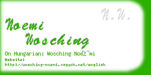 noemi wosching business card